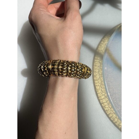 Vintage Jose Maria Barrera Rare Bracelet Bangle Gold - Picture 4 of 8